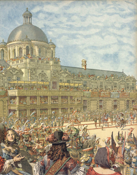 Carrousel organisé par Louis XIV au Louvre