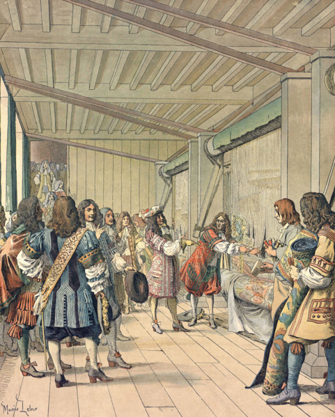 Louis XIV se rend à la Manufacture des Gobelins