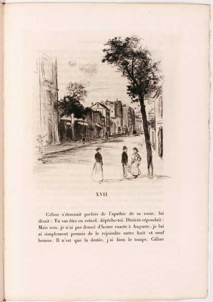 Raffaelli, illustration du livre de Karl-Joris Huysmans "Les soeurs Vatard"