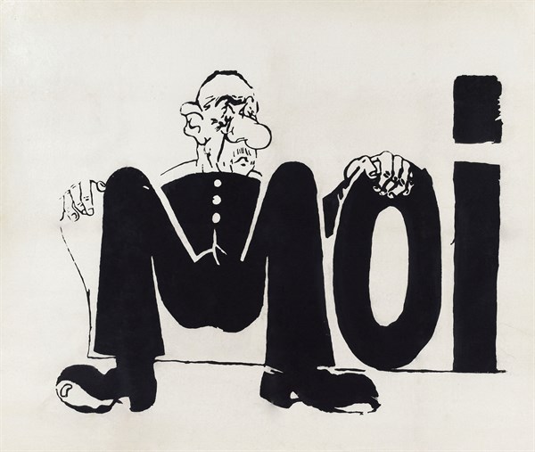 Cartoon about Charles de Gaulle: 'Moi'