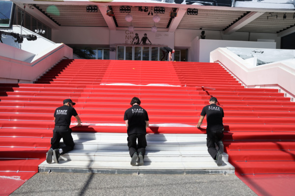 Festival de Cannes 2026, installation du tapis rouge