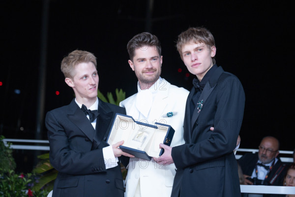 Valentin Campagne, Lukas Dhont and Emmanuel Macchia