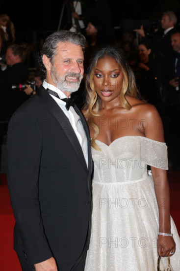 Patrick Mouratoglou and Linda Nobat attend the "The Man I Love" screening during the 79th annual