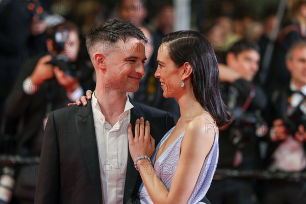 Tom Sturridge and Alexa Chung (in Christian Dior) depart the "The Man I Love" screening during the