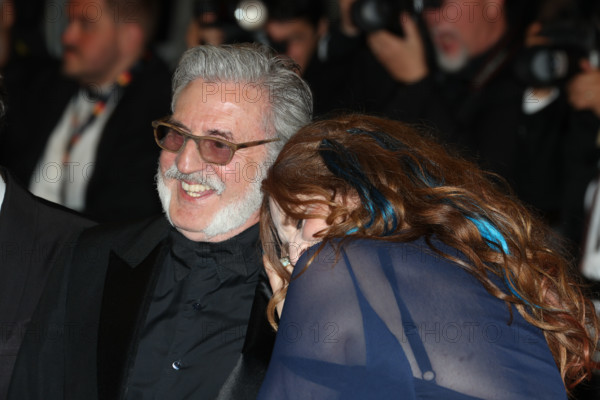 Daniel Auteuil and Agnès Jaoui attends the "Histoires De La Nuit" (The Birthday Party) screening