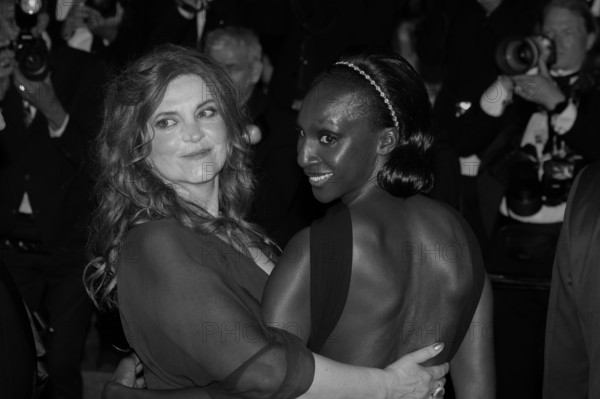 Agnès Jaoui and Eye Haïdara attends the "Histoires De La Nuit" (The Birthday Party) screening