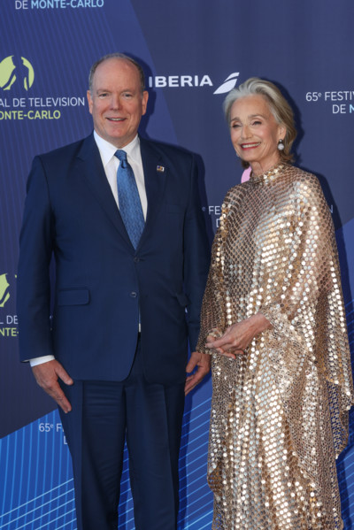 Prince Albert II of Monaco and Kristin Scott Thomas