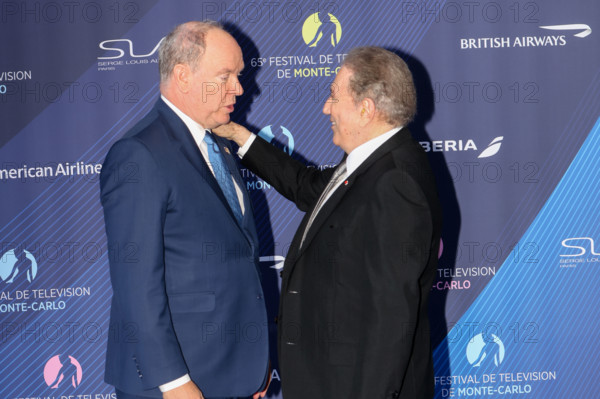 Prince Albert II of Monaco and Michel Drucker