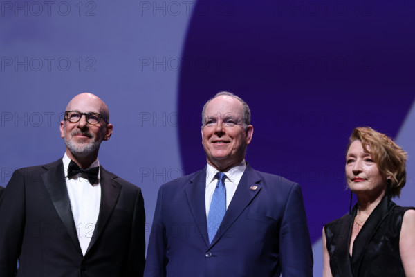 Joshua Seftel, Prince Albert II of Monaco and Lesley Manville