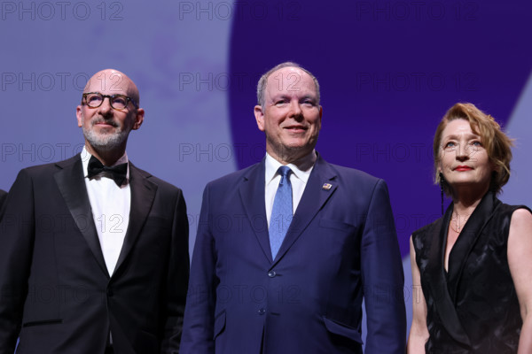Joshua Seftel, Prince Albert II of Monaco and Lesley Manville