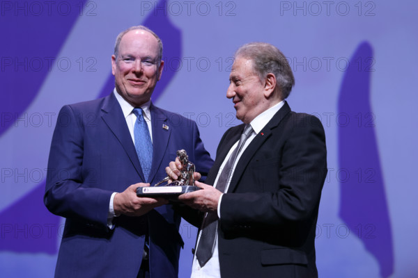 Prince Albert II of Monaco and Michel Drucker