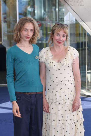 Julie Depardieu with her son Billy Blanchard