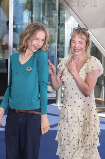 Julie Depardieu with her son Billy Blanchard