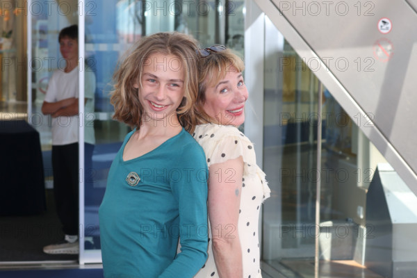 Julie Depardieu with her son Billy Blanchard
