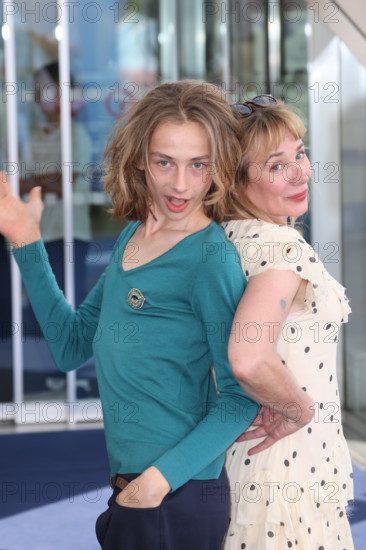 Julie Depardieu with her son Billy Blanchard