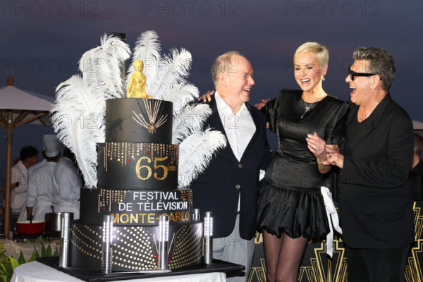 Prince Albert II of Monaco, Adriana Karembeu and Marc Lavoine