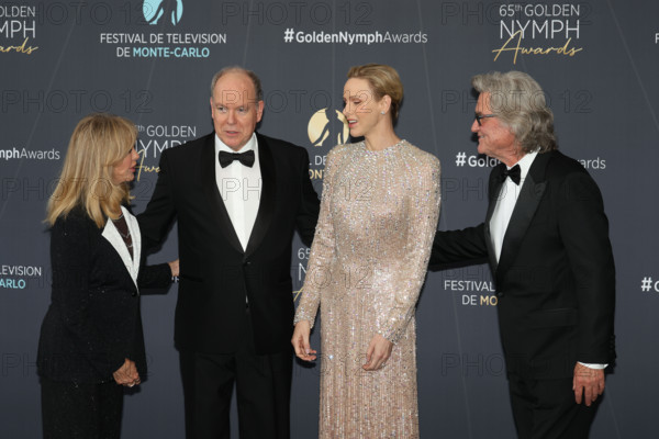 Prince Albert II of Monaco, Princess Charlene of Monaco with Goldie Hawn and Kurt Russell