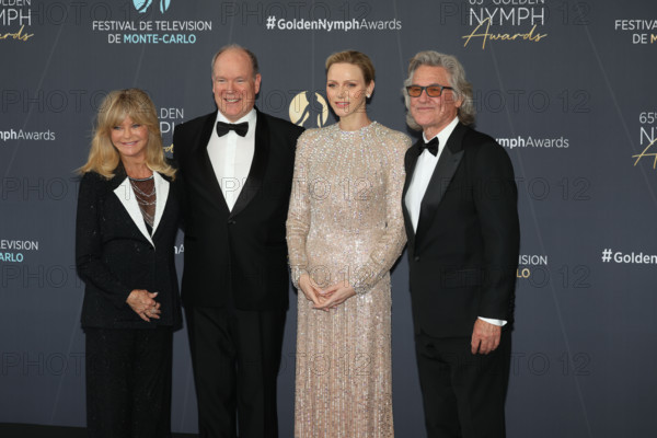 Prince Albert II of Monaco, Princess Charlene of Monaco with Goldie Hawn and Kurt Russell