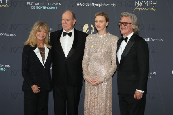 Prince Albert II of Monaco, Princess Charlene of Monaco with Goldie Hawn and Kurt Russell