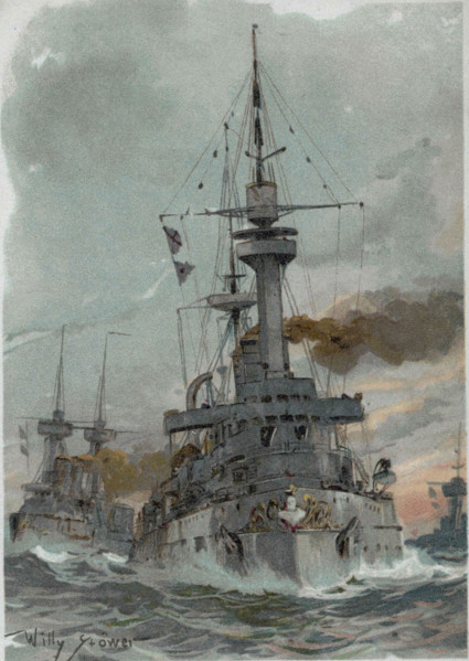 Cuirassé allemand vers 1900
