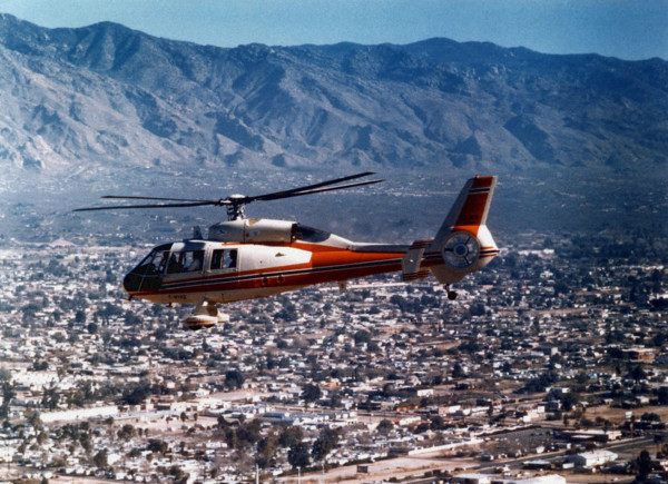French Aérospatiale SA-360 Dauphin helicopter.