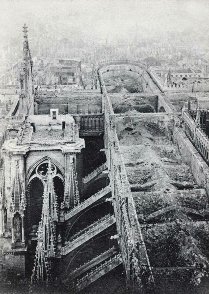Cathedral of Reims after the bombings