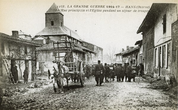 Troupes françaises dans la Marne lors de la première guerre