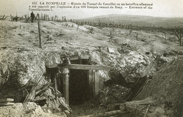 Southern entrance of the tunnel of the Mont Cornillet
