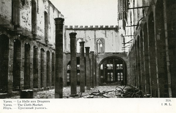 Ruins of the town of Ypres in Belgium