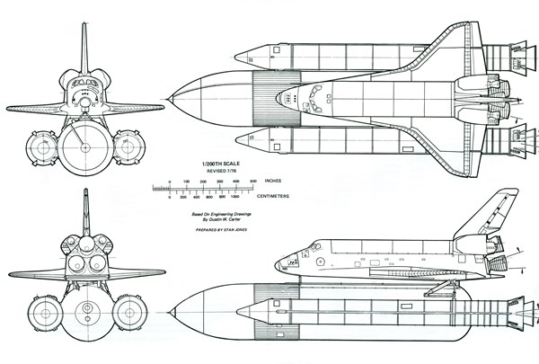 Schéma de la navette spatiale américaine