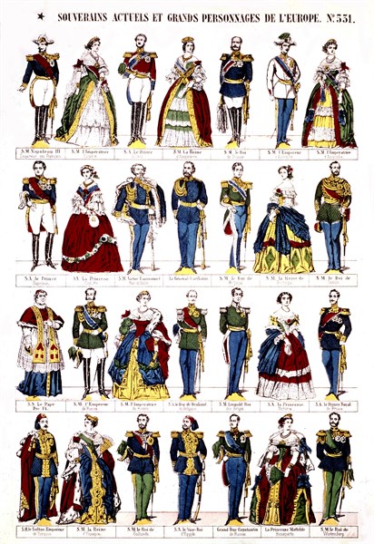 Imagerie d'Epinal, Souverains et personnages du second empire