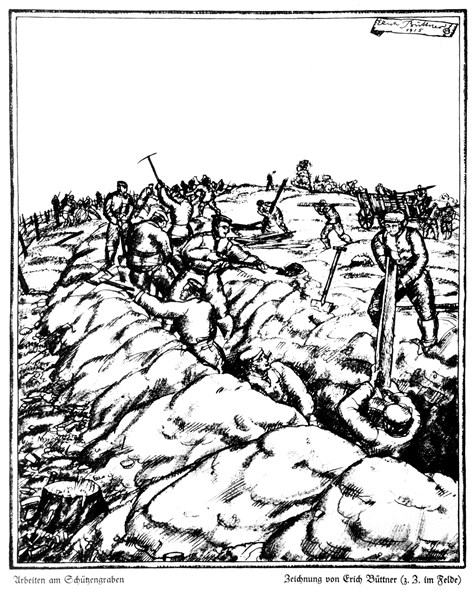 Büttner, Soldiers working in the trenches