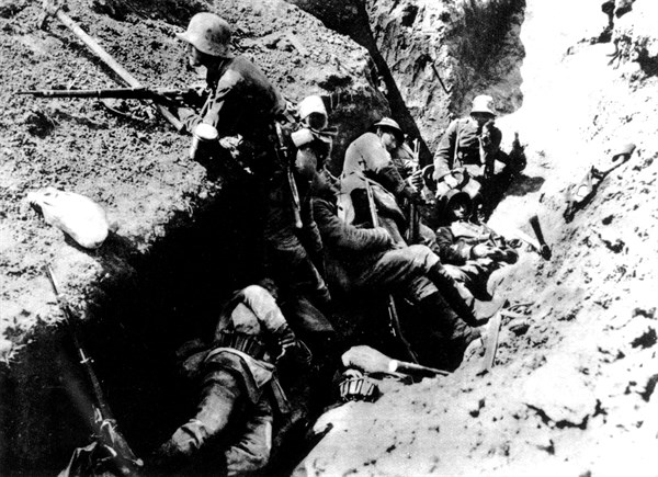 Soldiers in a trench