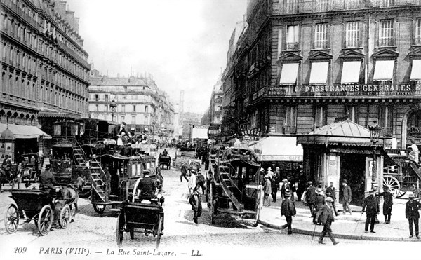 Rue Saint-Lazare à Paris