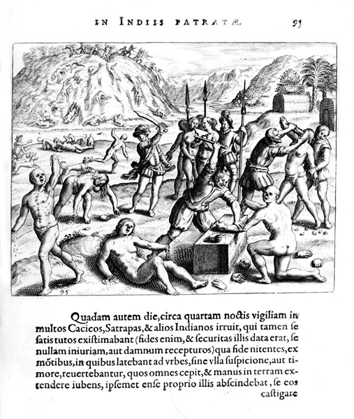 de Bry, The cruelty of Spanish men in America