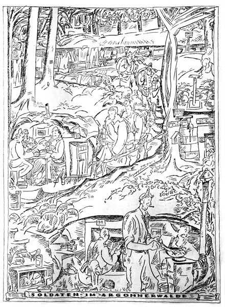 Hesner, German soldiers in the French forest of Argonne