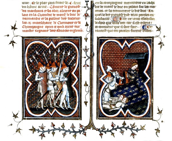 Grandes chroniques de France, Meurtre des maréchaux de Normandie et de Champagne
