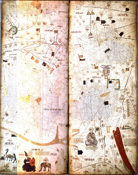 Atlas catalan. Carte de la Méditerranée orientale
