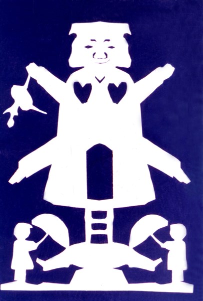 H. C. Andersen (1805-1875): Paper cut