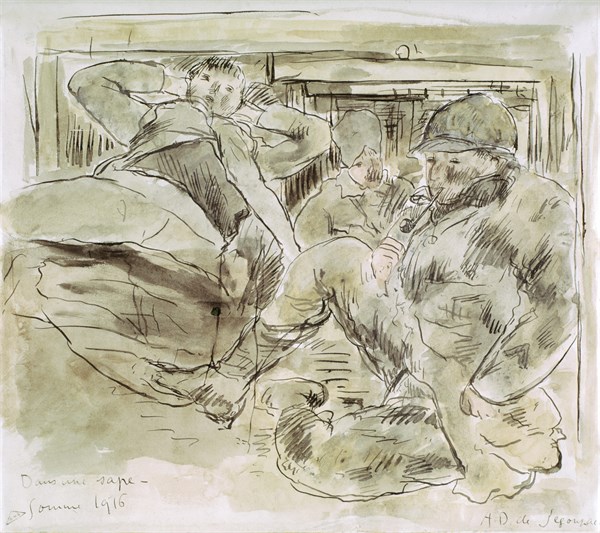 Dunoyer de Segonzac (1884-1974) in a gear, 1916