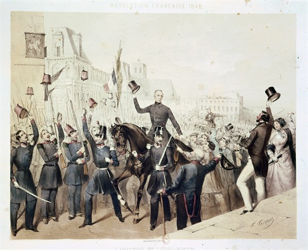 Lamartine et Ledru-Rollin. Retour de l'Hôtel de ville