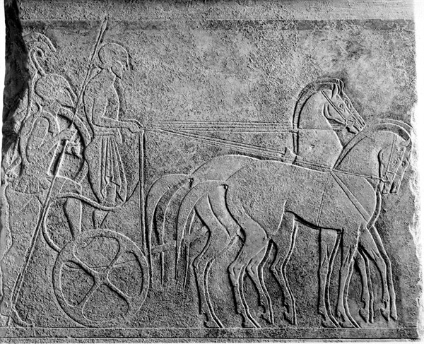 Détail d'un bas-relief, un guerrier