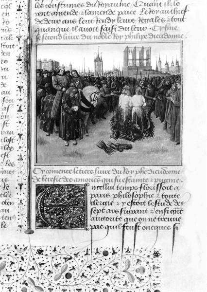 Miniature de Jean Fouquet pour les Chroniques de Saint Denis