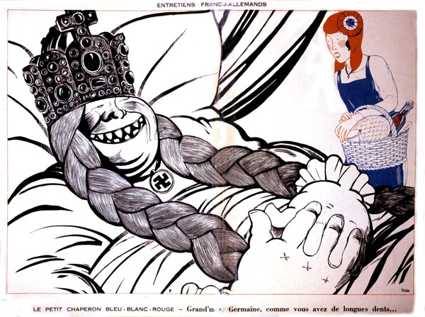 Drawing by Paul Iribe, French-German talks (1934)