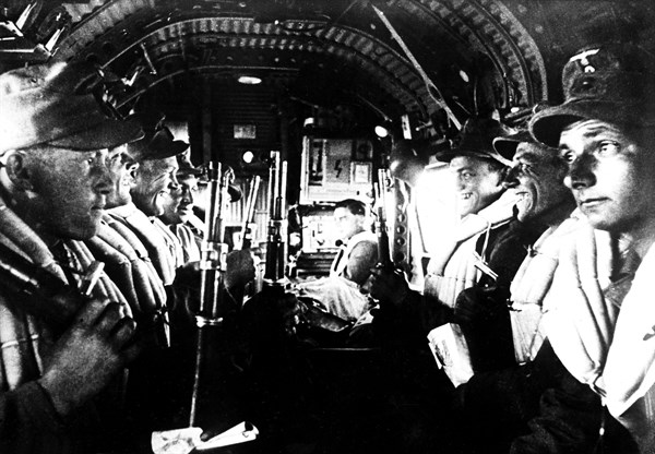 Military operations in Crete: Interior of a German plane
