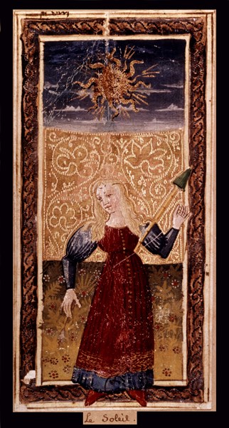 Charles VI's Tarot card game. The Sun