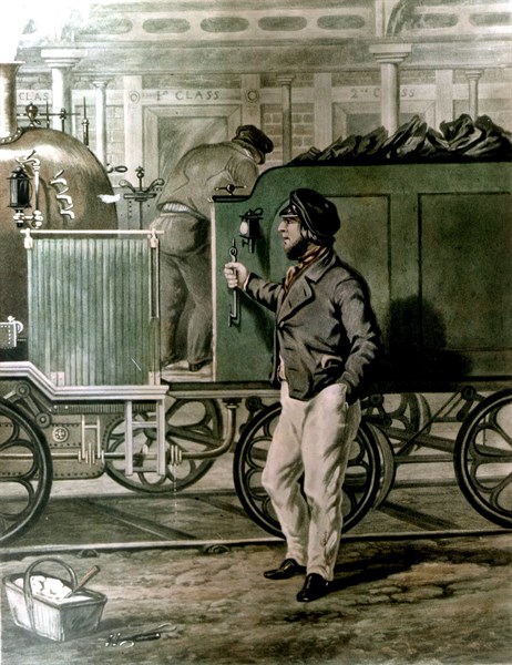 Gravure anonyme, Locomotive