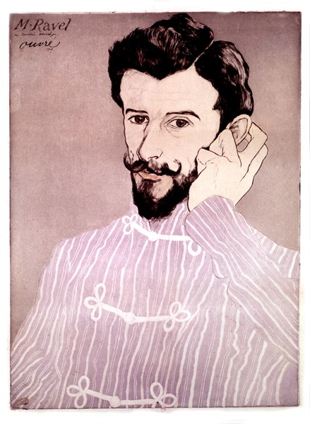 Ouvré, Portrait of Maurice Ravel wearing pyjamas