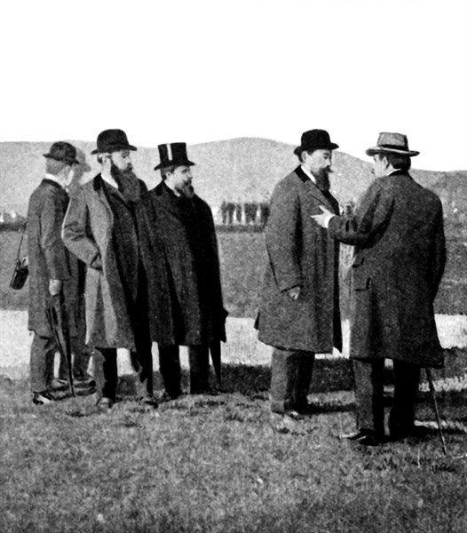 Déroulède and Jaurès arguing about the Franco-Spanish frontier