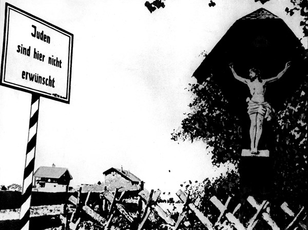 Racist sign in Oberbayein
